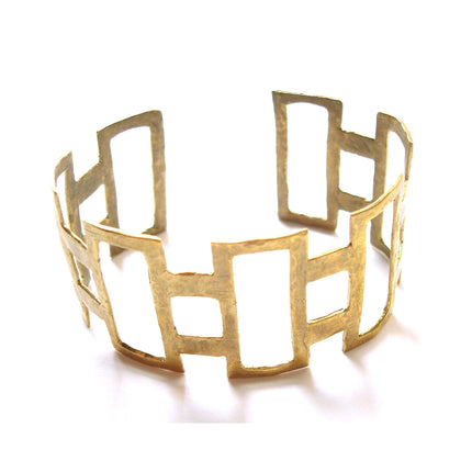 Hammered Rectangle Cuff
