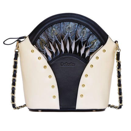 Feather White Shoulder Bag