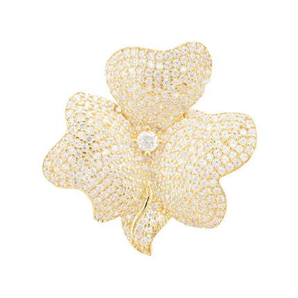 Flower Cocktail Ring Gold