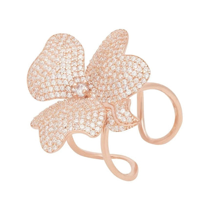 Flower Cocktail Ring Rosegold