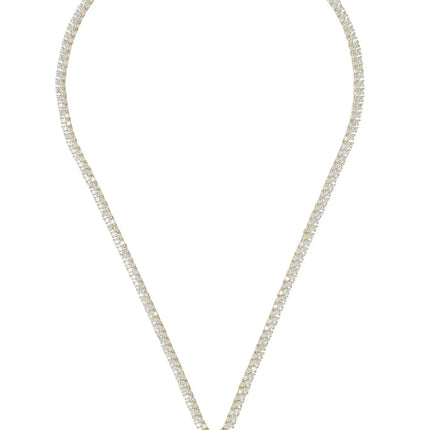 Garbo Oval Gemstone Tennis Necklace Ruby Gold