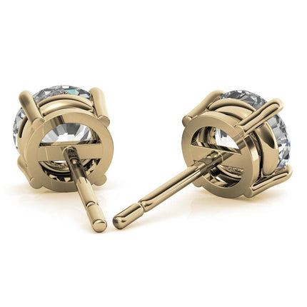 5.00 CTW AGI Certified Lab Grown Round Diamond Stud Earrings – G/vs in 14K White or Yellow Gold