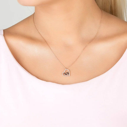 Heart Mum Pendant Necklace Silver