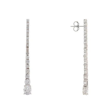 Hollywood Drop Earrings Silver