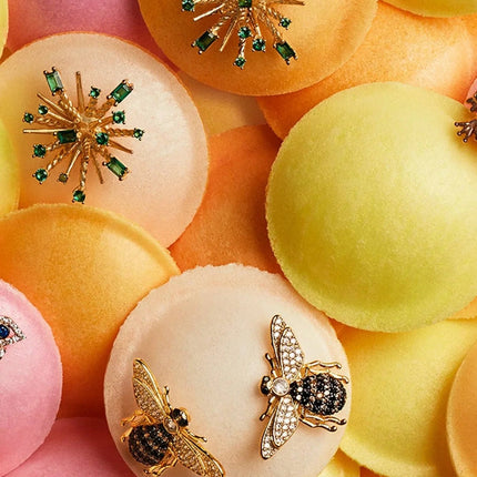 Honey Bee Stud Earrings Gold