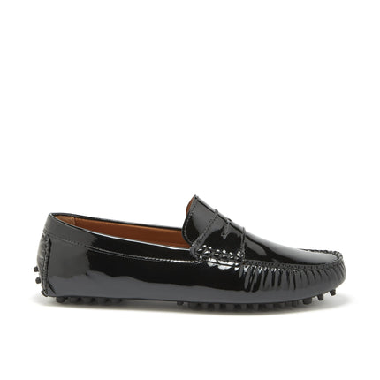 Penny Driving Loafers, Black Patent Leather
