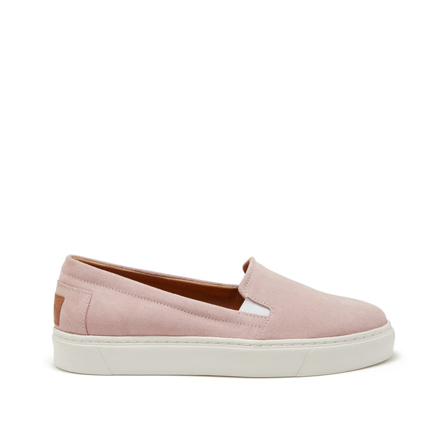 Women's Slip-On Sneakers, Ice Pink Suede