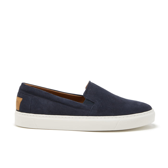 Slip-On Sneakers, Navy Blue Suede