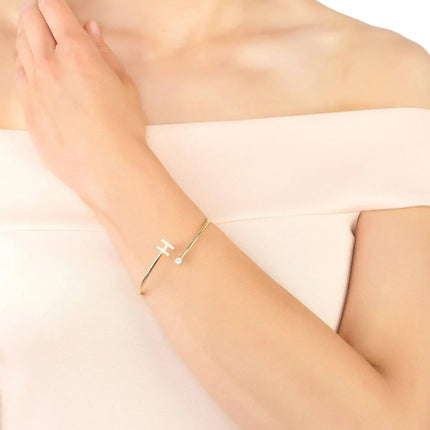 Initial Bangle Gold H