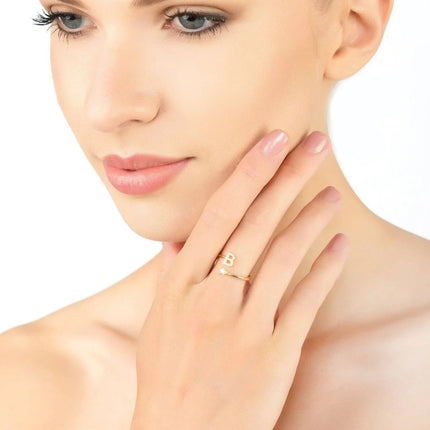 Initial Ring Gold B