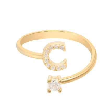 Initial Ring Gold C