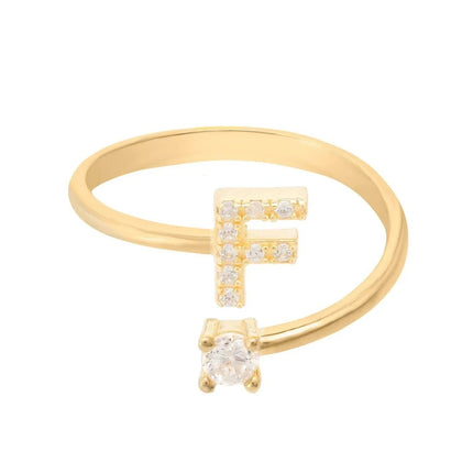 Initial Ring Gold F