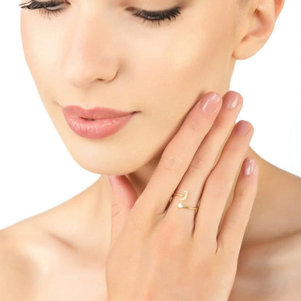 Initial Ring Gold J
