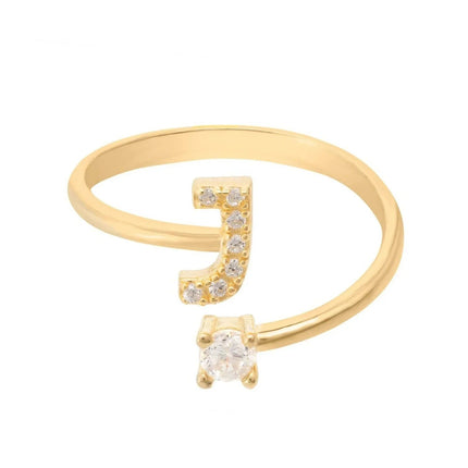 Initial Ring Gold J