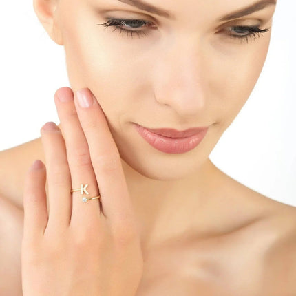 Initial Ring Gold K