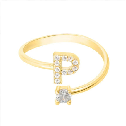 Initial Ring Gold P