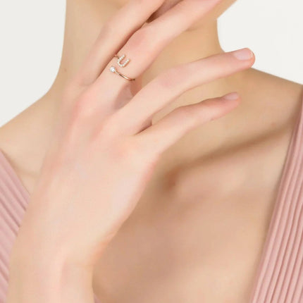 Initial Ring Rosegold U