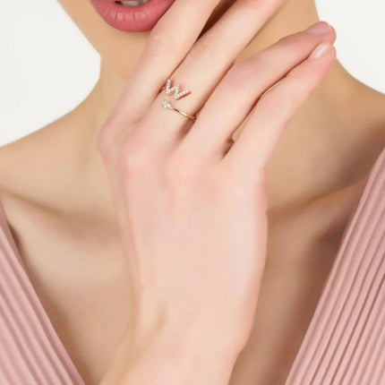 Initial Ring Rosegold W