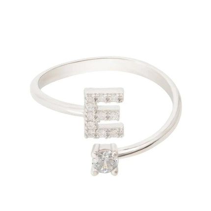 Initial Ring Silver E