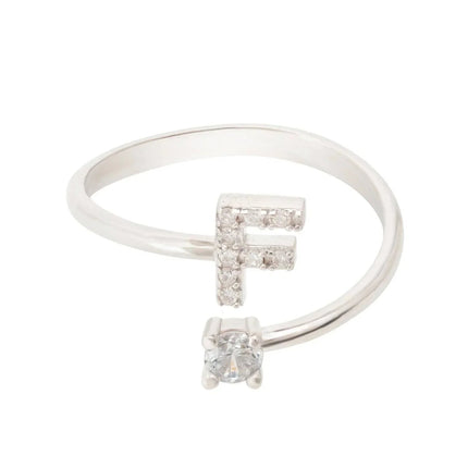 Initial Ring Silver F
