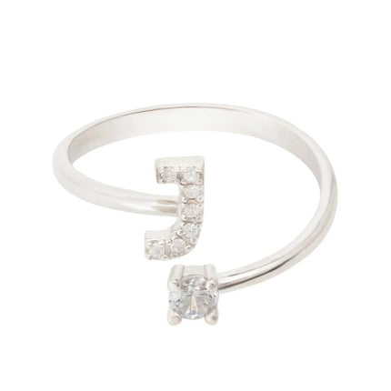 Initial Ring Silver J