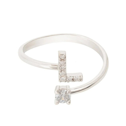 Initial Ring Silver L