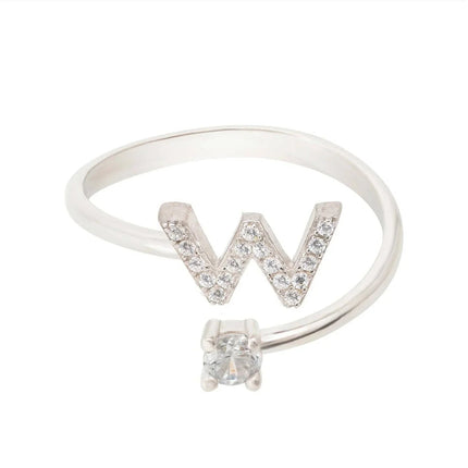 Initial Ring Silver W