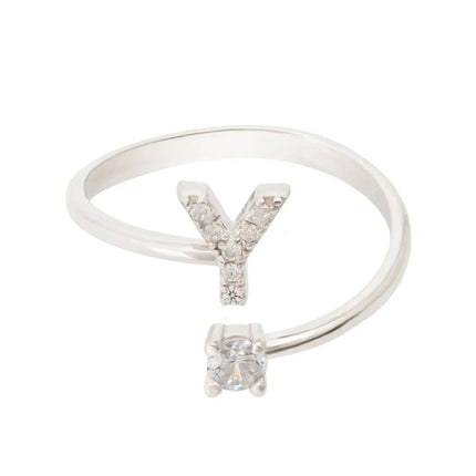 Initial Ring Silver Y
