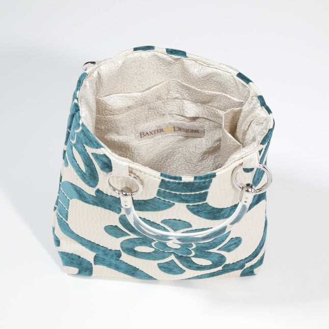 Stencil Teal Small Tote