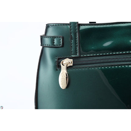 Brangio Italy Luxury Patent Quilted Satchel Bag – Designer Top Handle Handbag