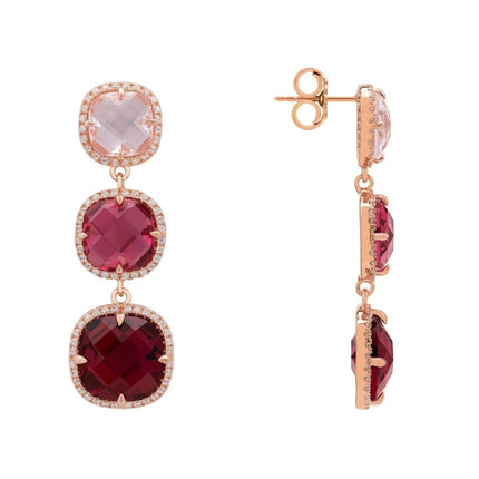 Knightsbridge Earrings Rosegold Pinks