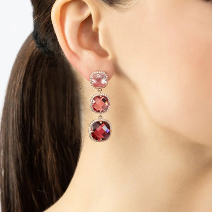 Knightsbridge Earrings Rosegold Pinks