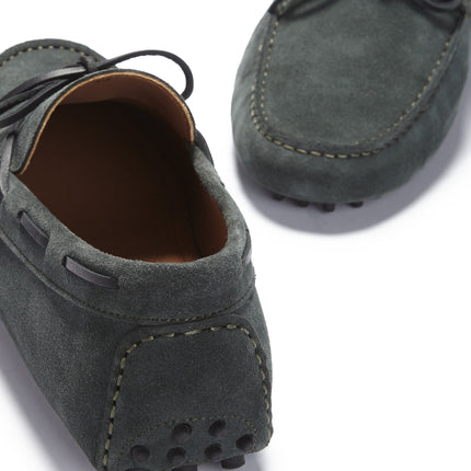 Laced Driving Loafers, Racing Green Suede