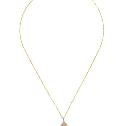 Large Angel Wing Necklace Gold