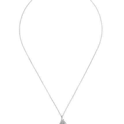 Large Angel Wing Necklace Silver