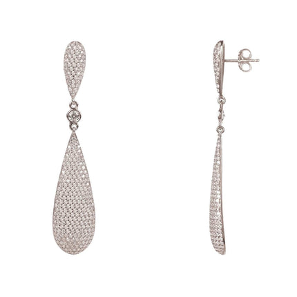 Latelita Long Drop Earrings Silver