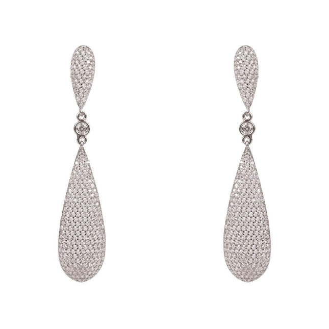 Latelita Long Drop Earrings Silver