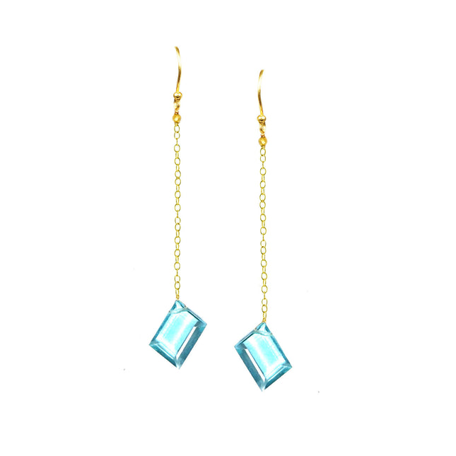 Apatite Long Dangle Earrings