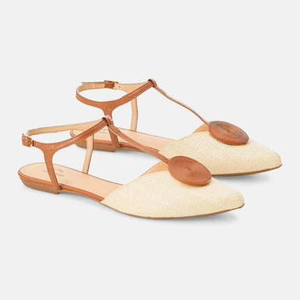 Acerola Textile Sandals – Natural Eco Flat