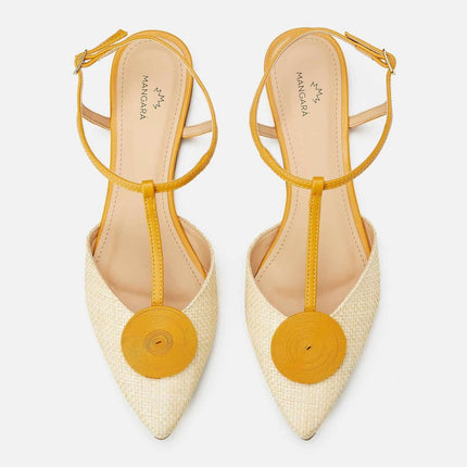 Acerola Textile Sandals – Natural Eco Flat