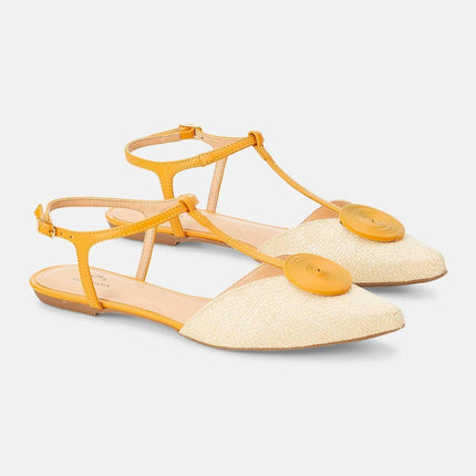 Acerola Textile Sandals – Natural Eco Flat