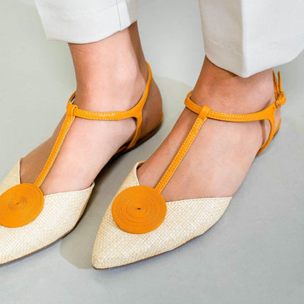 Acerola Textile Sandals – Natural Eco Flat