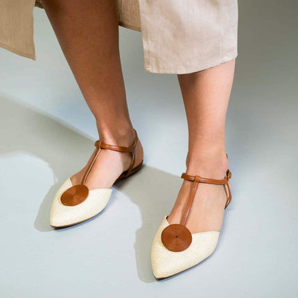 Acerola Textile Sandals – Natural Eco Flat