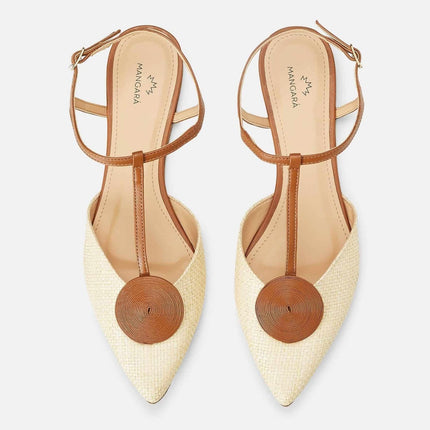 Acerola Textile Sandals – Natural Eco Flat
