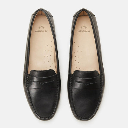 Angico Calf Beige Leather Penny Loafers – Flat