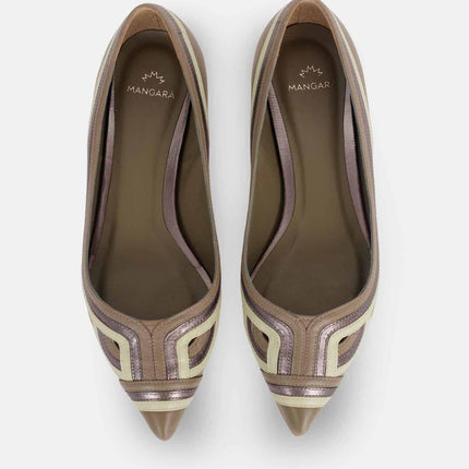 Begonia Caramel Leather Ballerinas