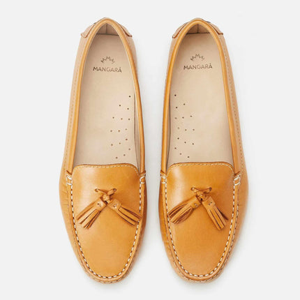 Caviúna Caramel Calf Leather Tassel Loafers – Flat