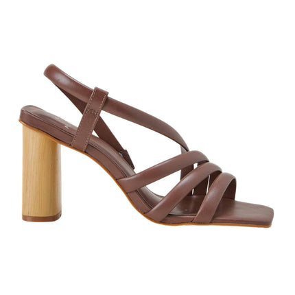 Cedro Calf Pink Leather Sandals – 8cm Cylindrical Block Heel