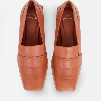 Louro Loafers in Caramel Calf Leather – 4cm Block Heel