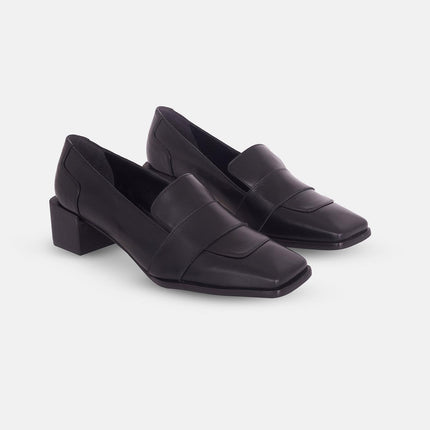 Louro Loafers in Caramel Calf Leather – 4cm Block Heel
